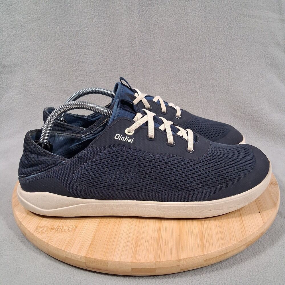 Olukai Moku Pae Mens Size 10 Shoes Sneakers Blue Surfwear Boat Slip On